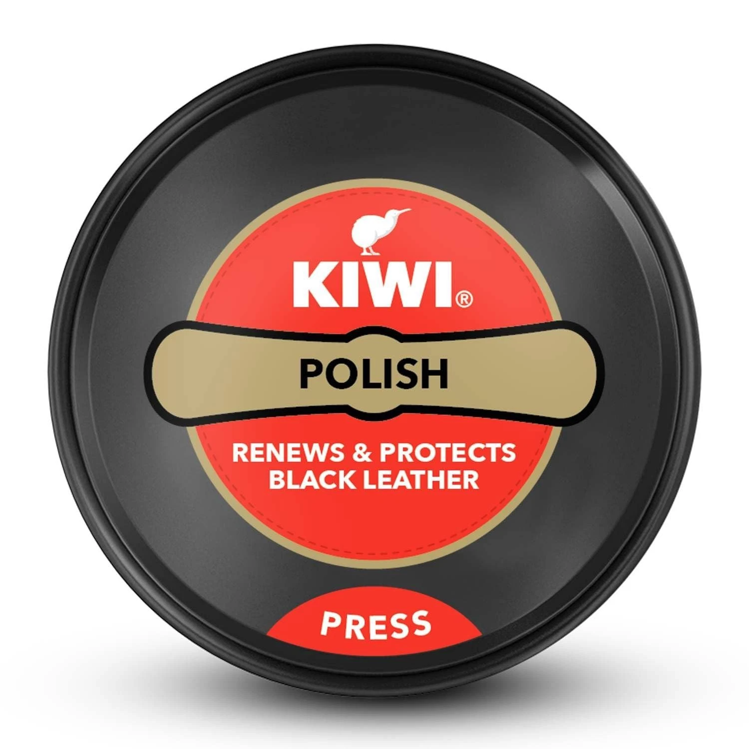 Kiwi Wax Shoe Polish Renews and Protects Leather Long Shine Black 40g