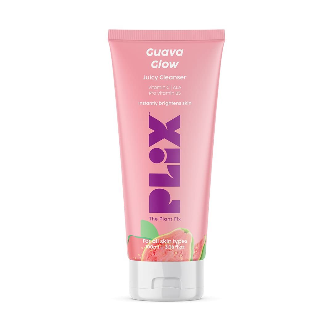 PLIX The Plant Fix Guava Glow Juicy Cleanser For Skin Brightening With Vitamin C