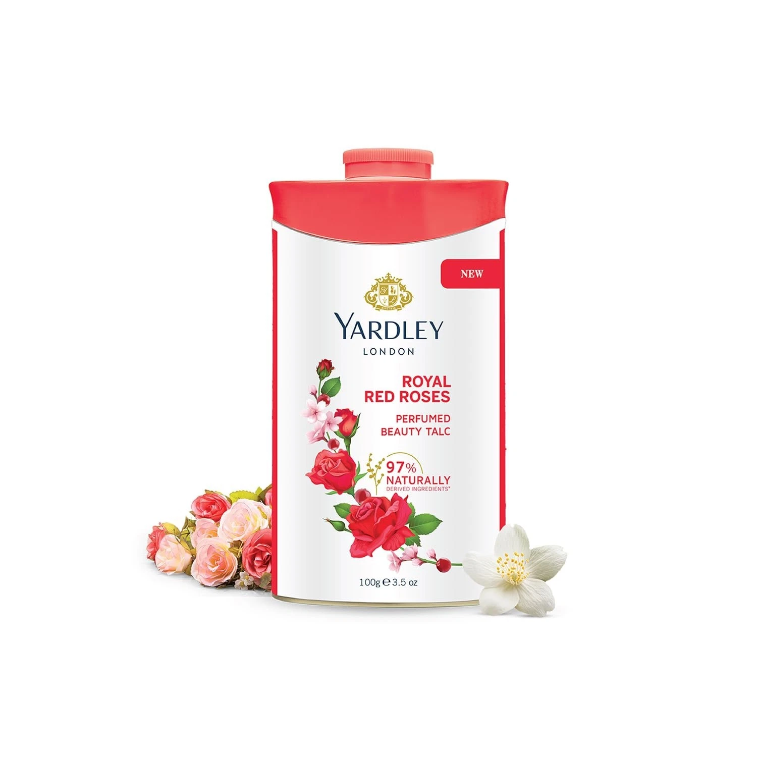 Yardley London Royal Red Rose Talc Satin-Smooth Skin's Beauty For Women 250g