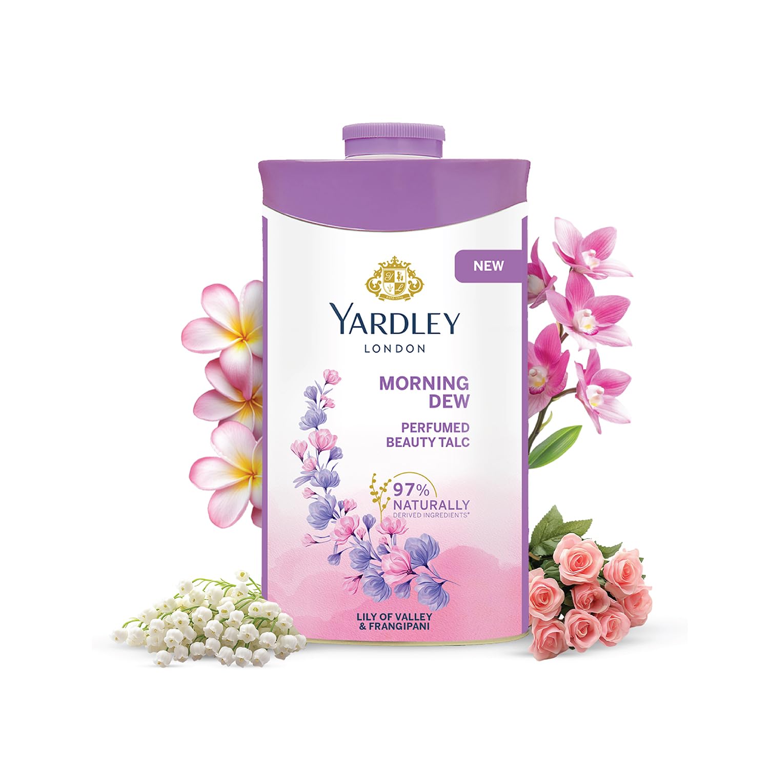 Yardley London Morning Dew Perfumed Talc Pwder for Women Refreshing All Day 100g
