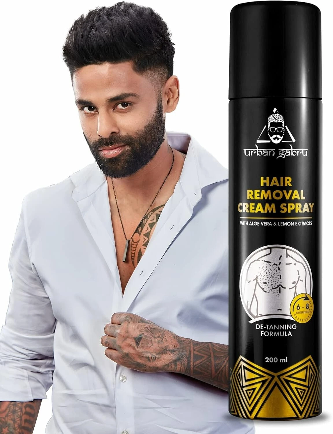 Urbangabru Hair Removal Cream Spray | Painless Body Hair Removal Spray 200ml