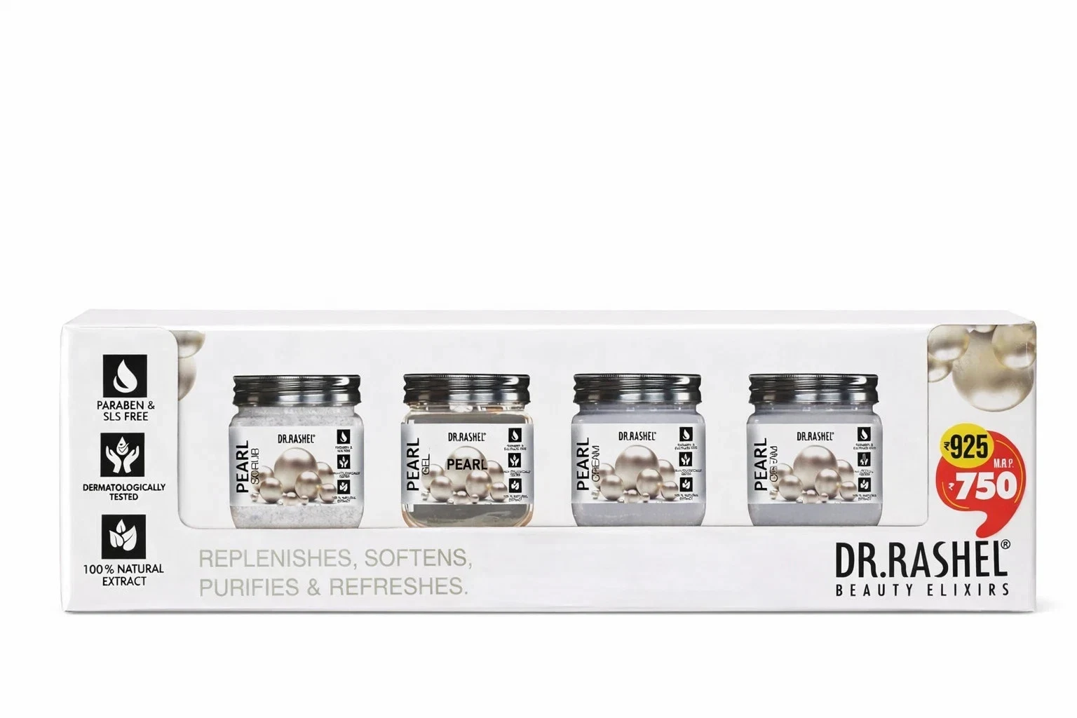 DR.RASHEL Pearl Facial Kit For Glowing Skin Parlour Like Shine at Home 1520g thumbnail
