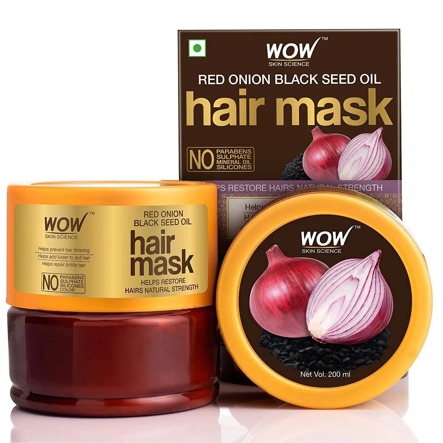 WOW Skin Science onion hair mask for Dandruff/Hair Growth/Hair Fall-Regrow 200ml
