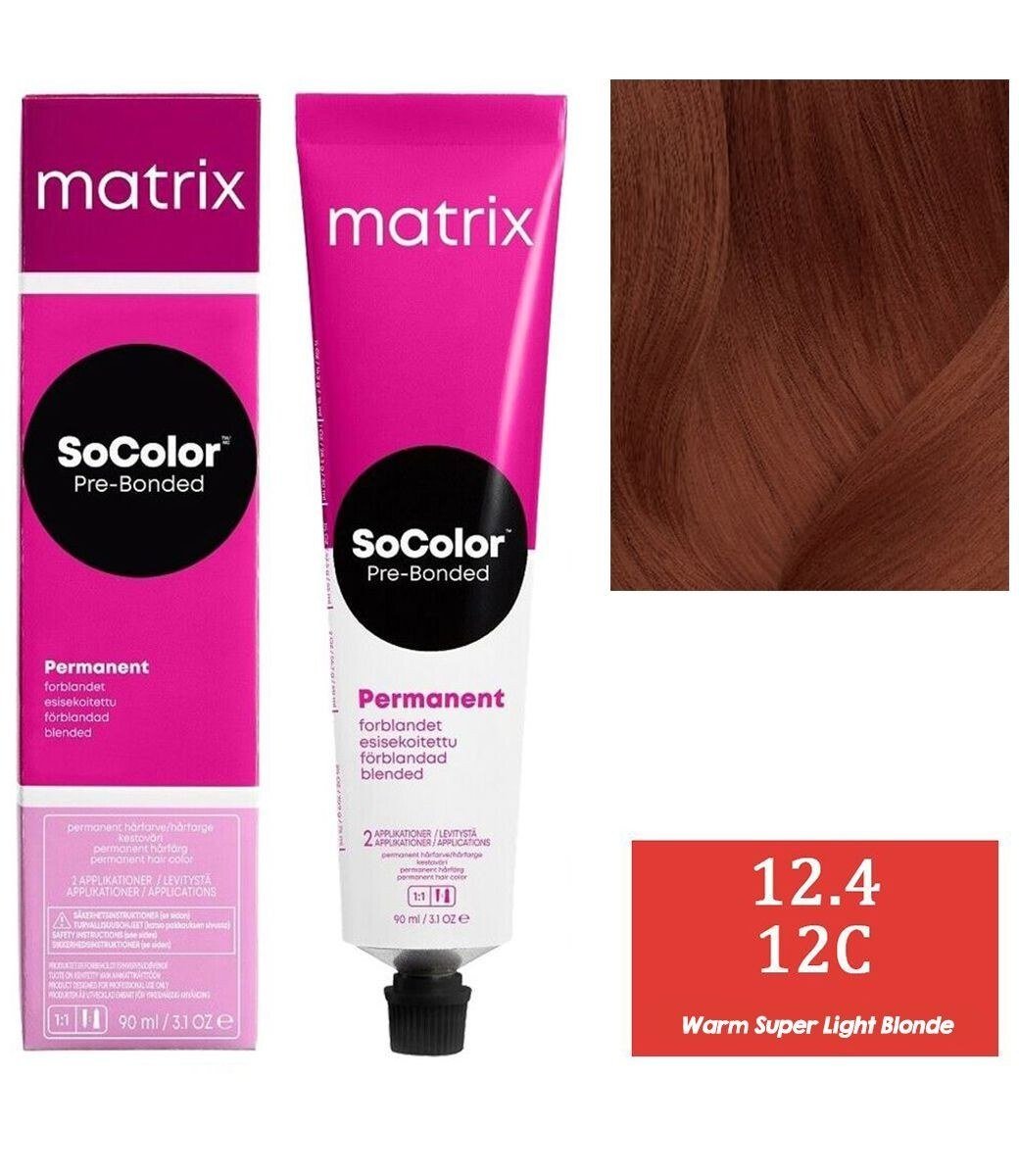 Matrix Socolor Pre-Bonded Permanent Color (12C Warm Super Light blonde) 90ml