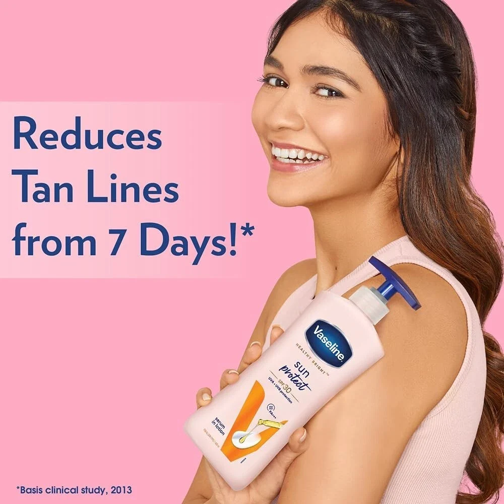 Vaseline Healthy Bright Sun Protection Body Lotion SPF 30 For Glowing Skin 400ml thumbnail