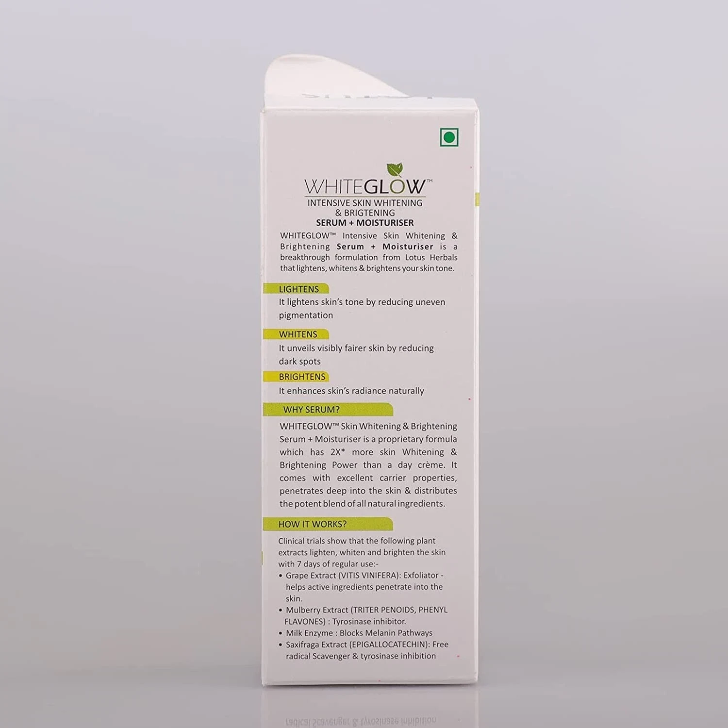 Lotus Herbals White Glow Intensive Skin Serum+ Moisturiser, 30ml thumbnail