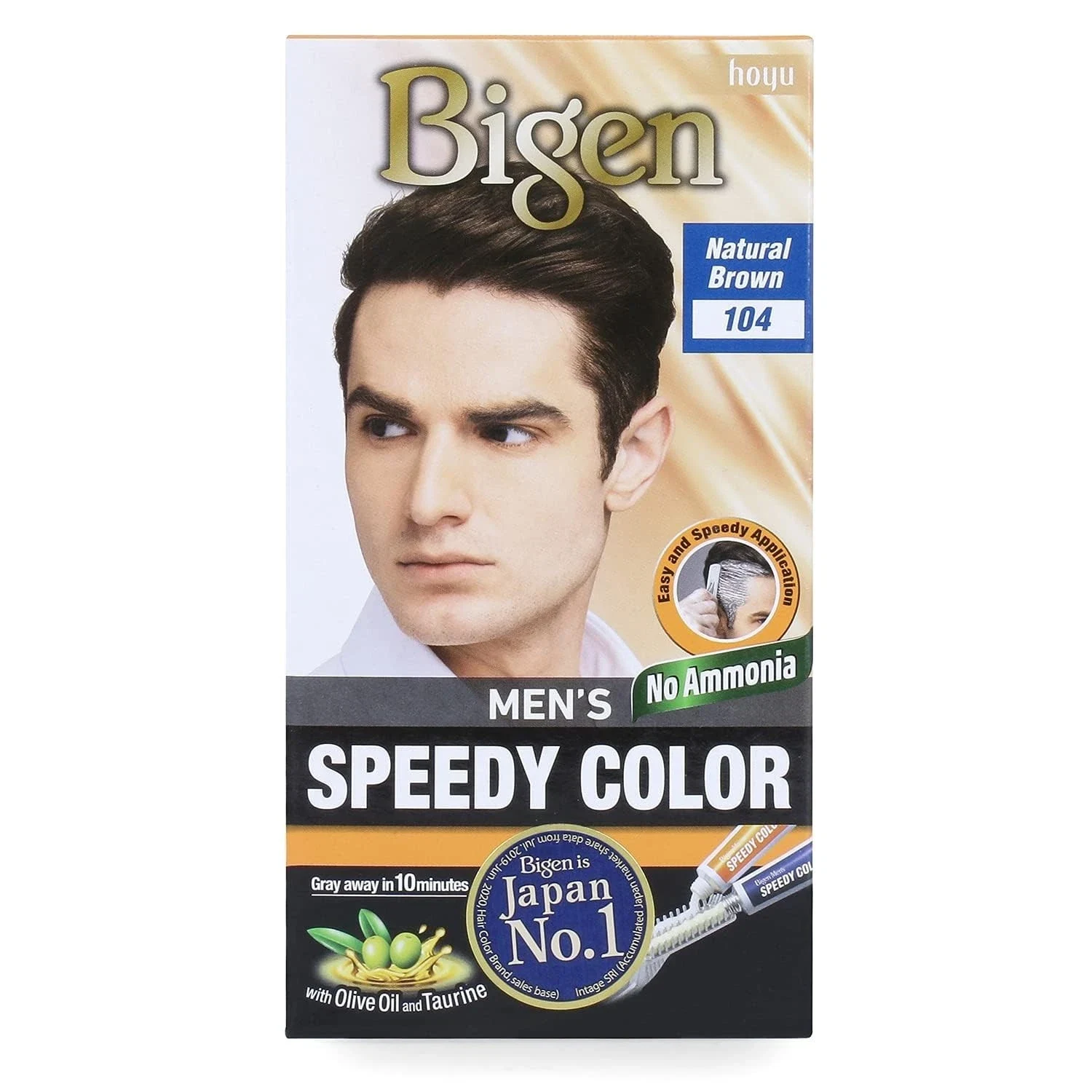 Bigen Men's Speedy Hair Color Dark Brown 103 For Natural & Healthy Look 80g