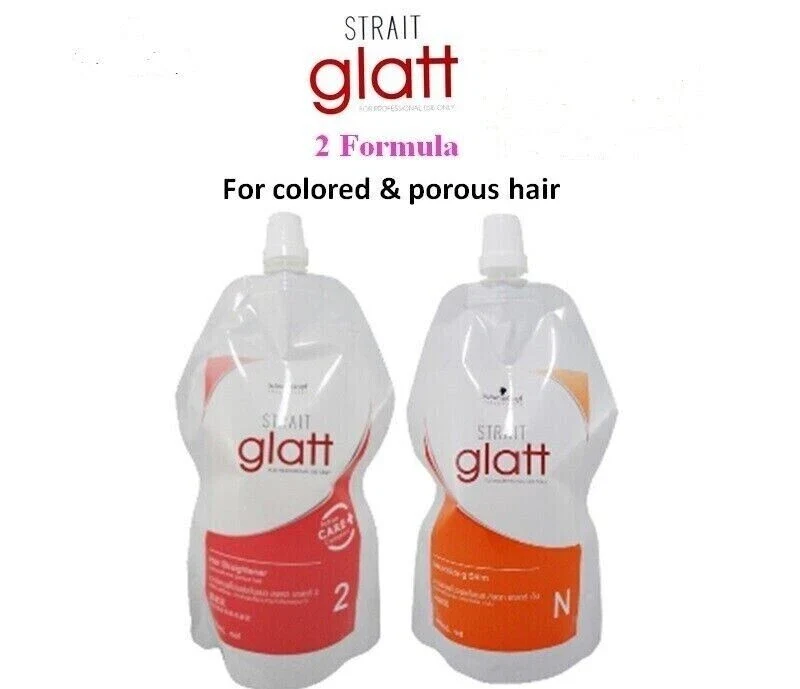 GLATT Schwarzkopf 2 N Straightener Straightening Rebonding Cream 2x400ml thumbnail