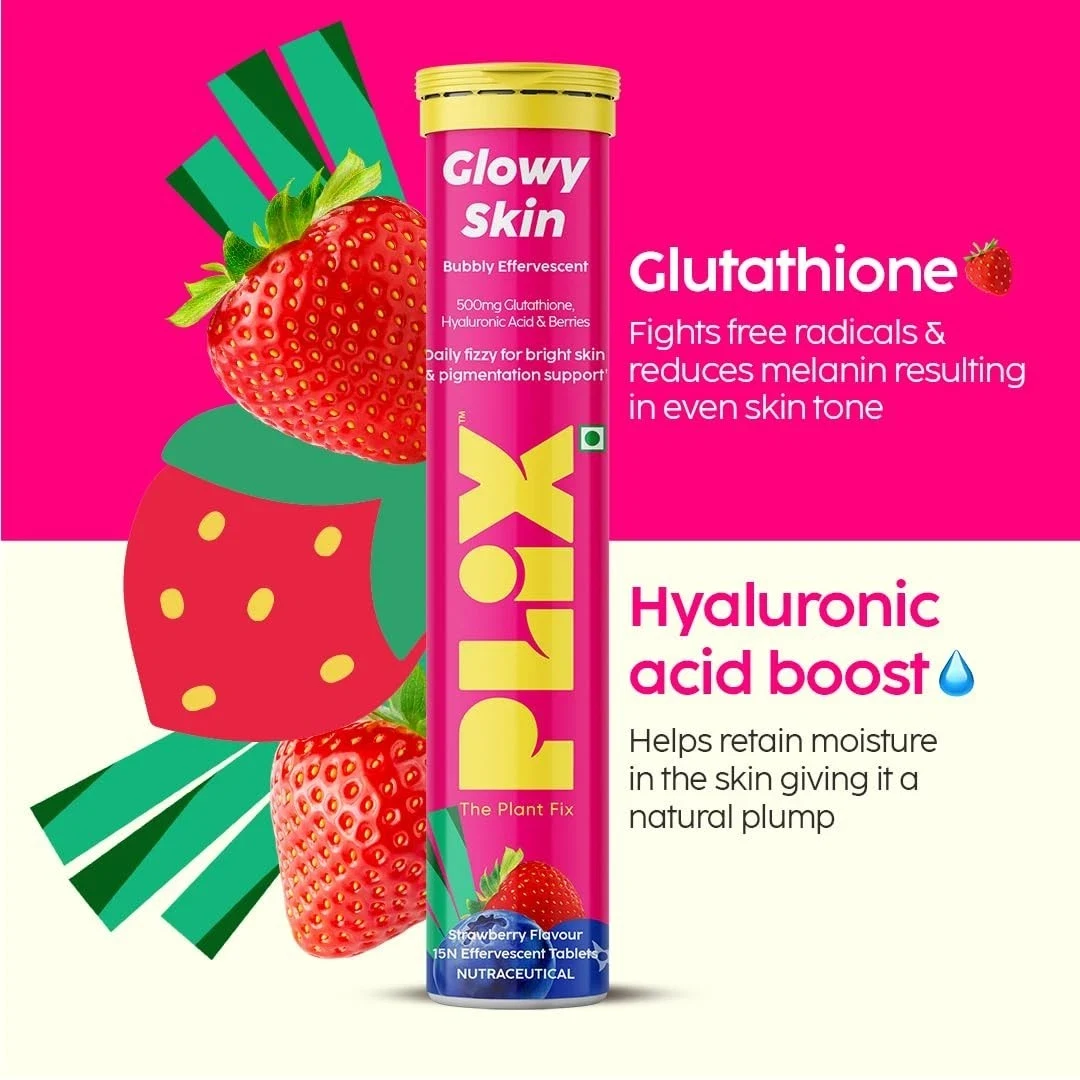PLIX THE PLANT FIX Glutathione Effervescent Tablet For Glowing Youthful Skin 45T thumbnail