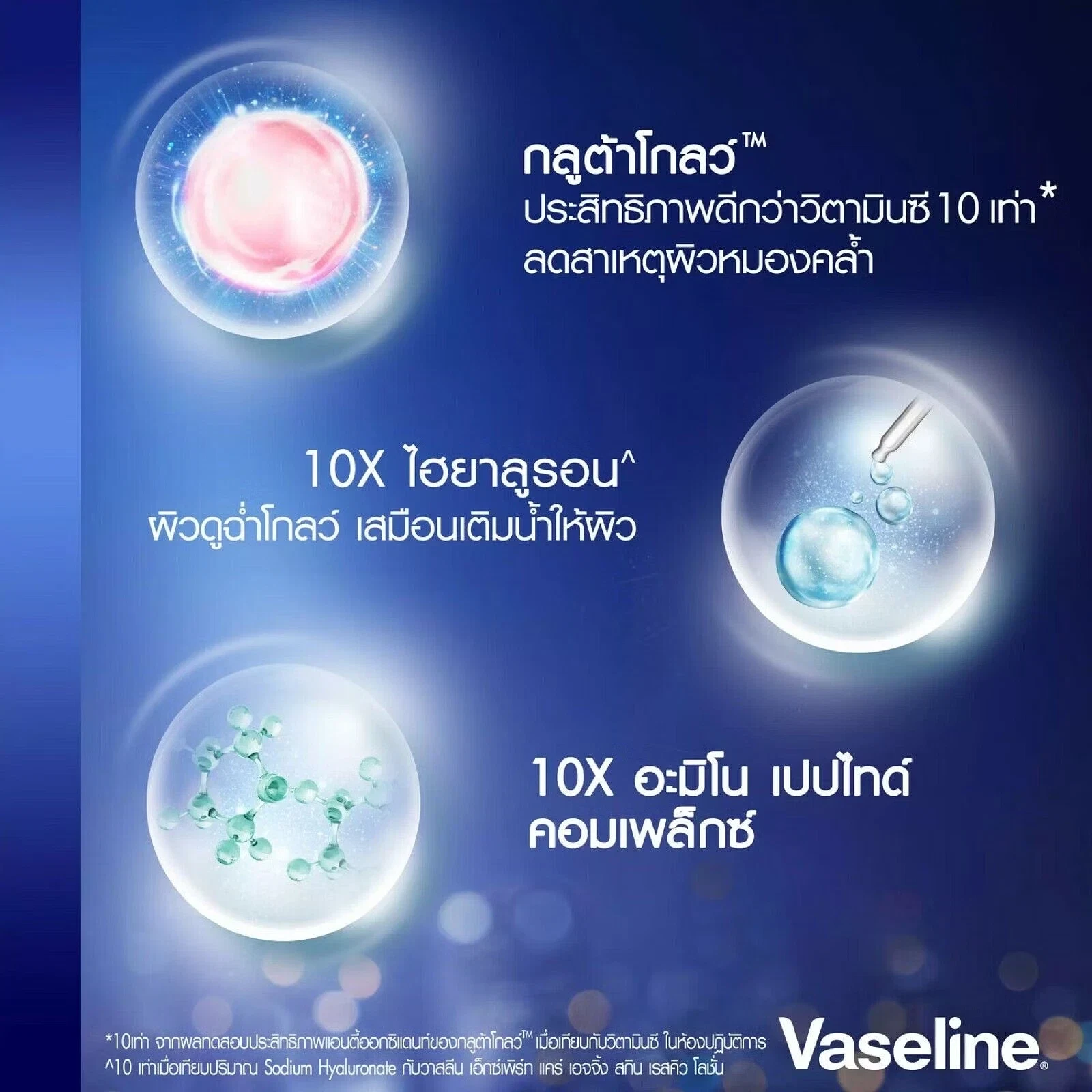 Vaseline Healthy Bright Gluta-Hya Serum Burst Lotion Overnight Radiance 300ml thumbnail