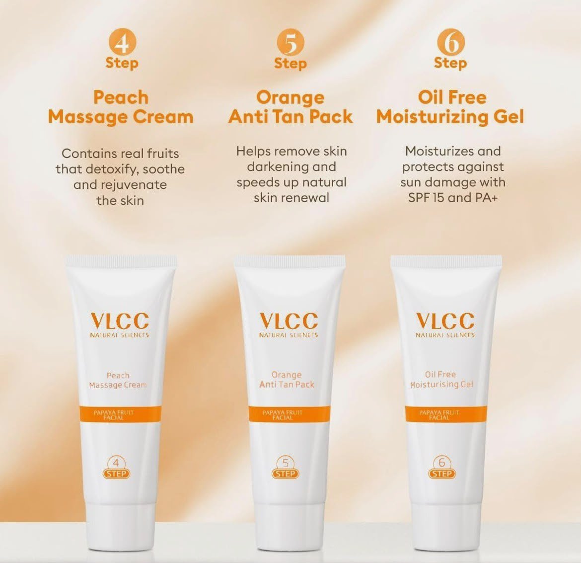 VLCC Papaya Fruit Facial Kit + FREE Rose Water Toner, 300 gm ( Salon Series ) thumbnail
