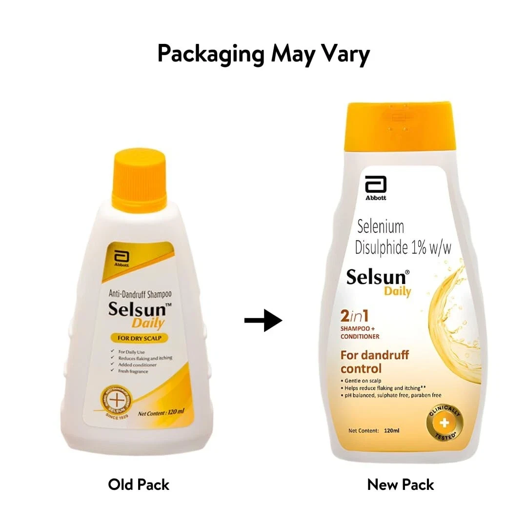 Selsun Daily Dandruff Shampoo For Clears Dandruff Flakes & Itching 120ml thumbnail