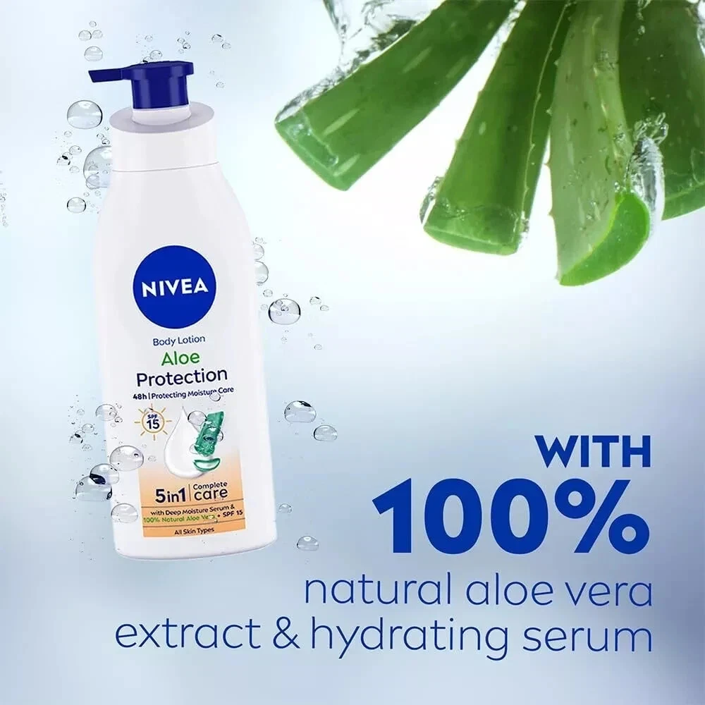 NIVEA Aloe Protection Body Lotionl with SPF 15 & Aloe Vera Extracts 400ml thumbnail