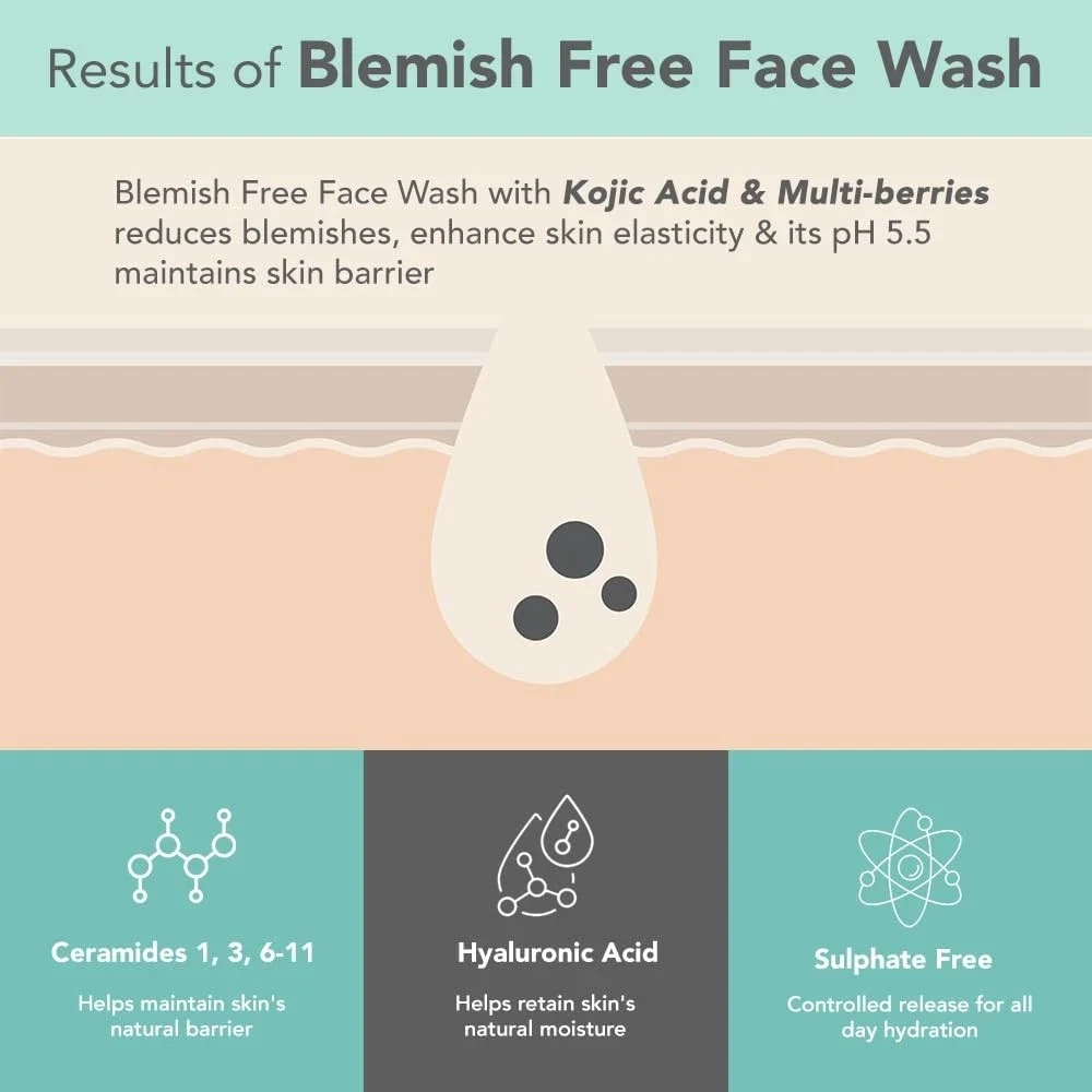 Lotus Herbals Dermabotanics Kojic Acid + Multi Berry Blemish Free Face Wash 100g thumbnail