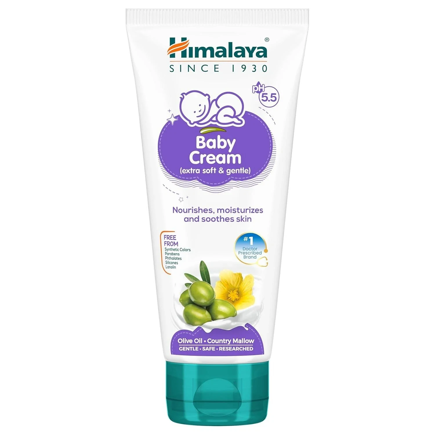 Himalaya Baby Cream Face Moisturizer & Day Cream for Dry Skin 200ml