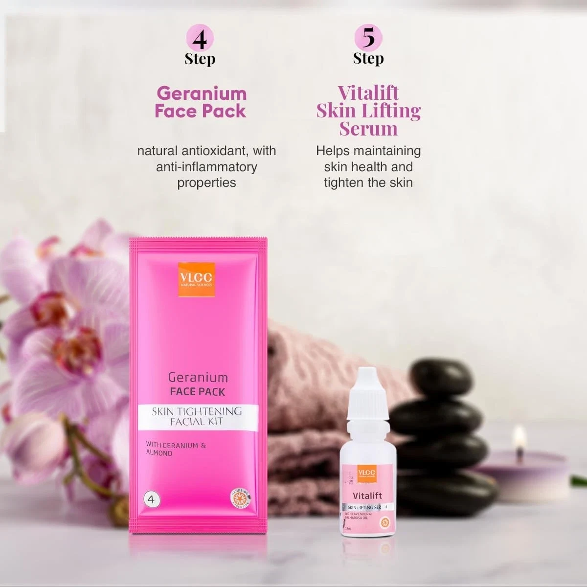 VLCC Skin Tightening Facial Kit 6 Uses Tightens & Firms Skin Youthful Glow 240ml thumbnail