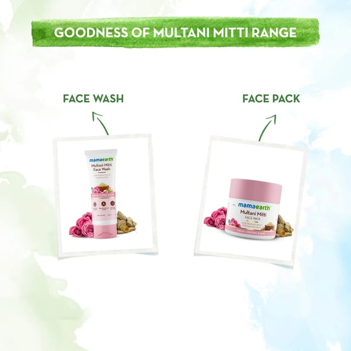 Mamaearth Multani Mitti Face Wash with Multani Mitti & Bulgarian Rose - 100ml thumbnail