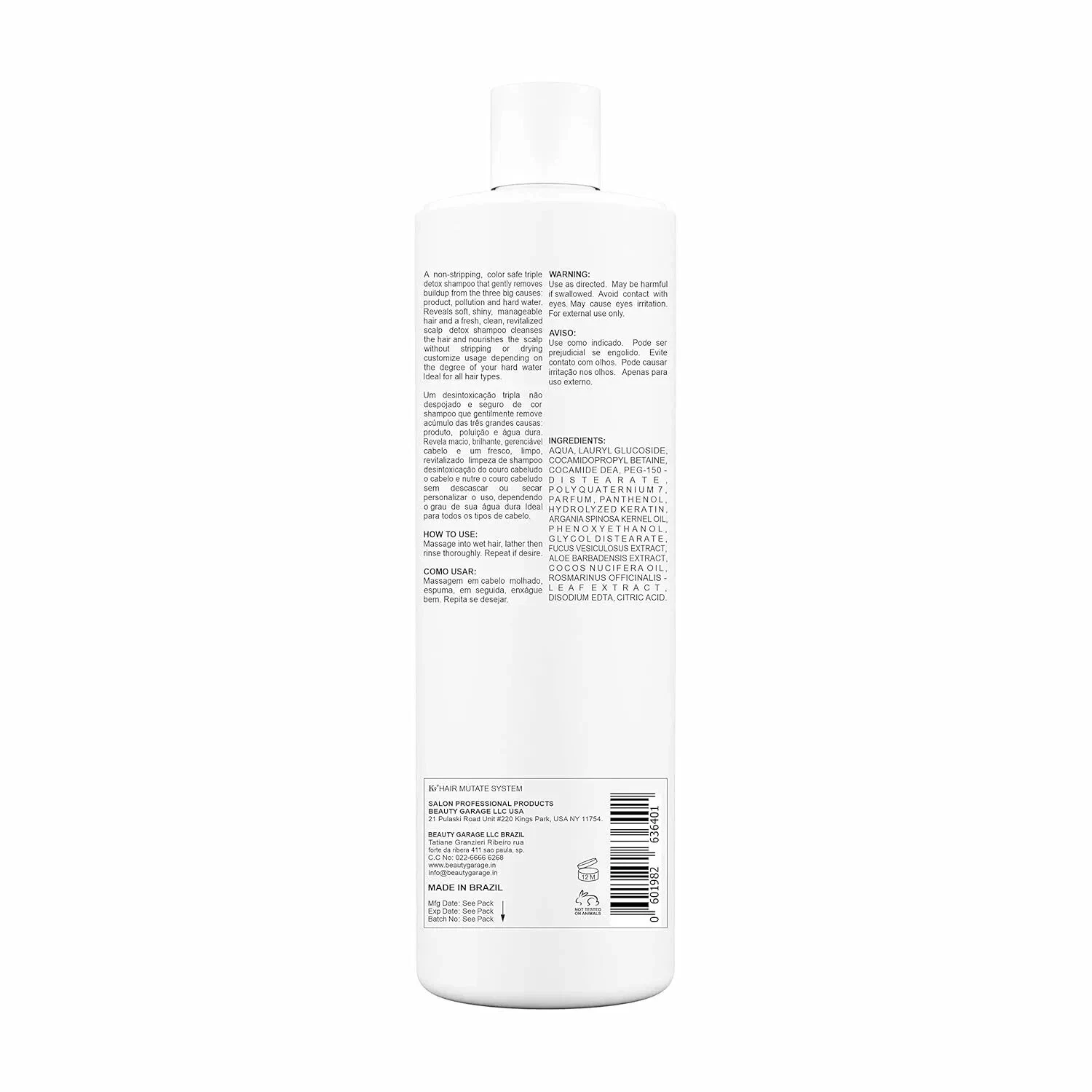 Beauty Garage K9 Triple Detox Shampoo, Hair Mutate System, Paraben Free 800ml thumbnail