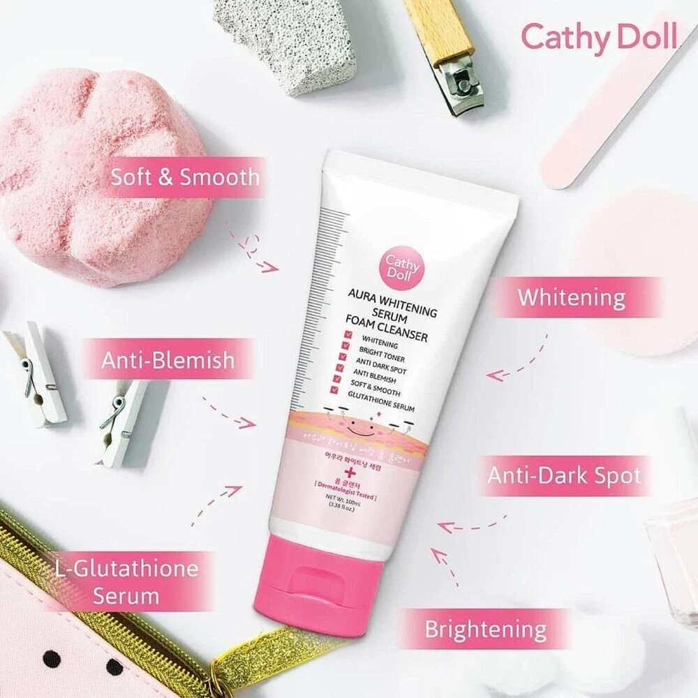 Cathy Doll Aura Whitening Serum Foam Cleanser For Skin Whitening,Dark Spot 100ml thumbnail
