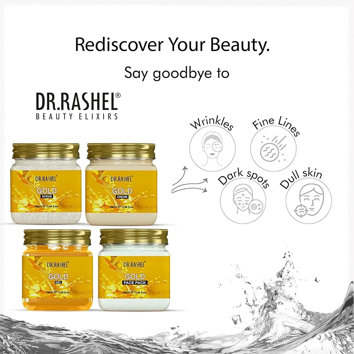 DR.RASHEL Gold Pack Facial Kit For Instant Glow , Anti-Ageing & Fairness 1520g thumbnail