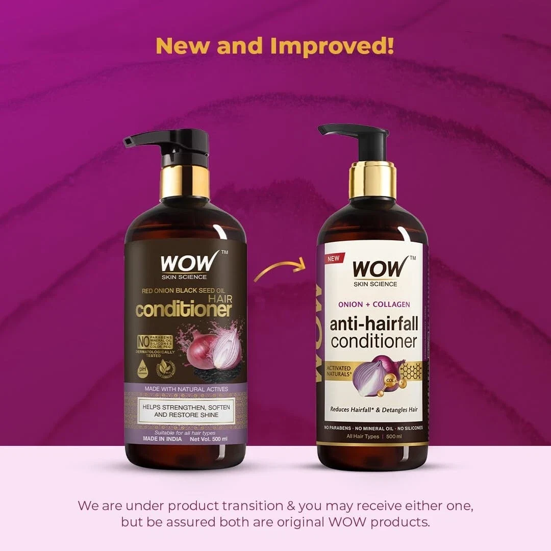 WOW Skin Science Red Onion & Collagen Black Seed Shampoo,Conditioner & Hair Mask thumbnail
