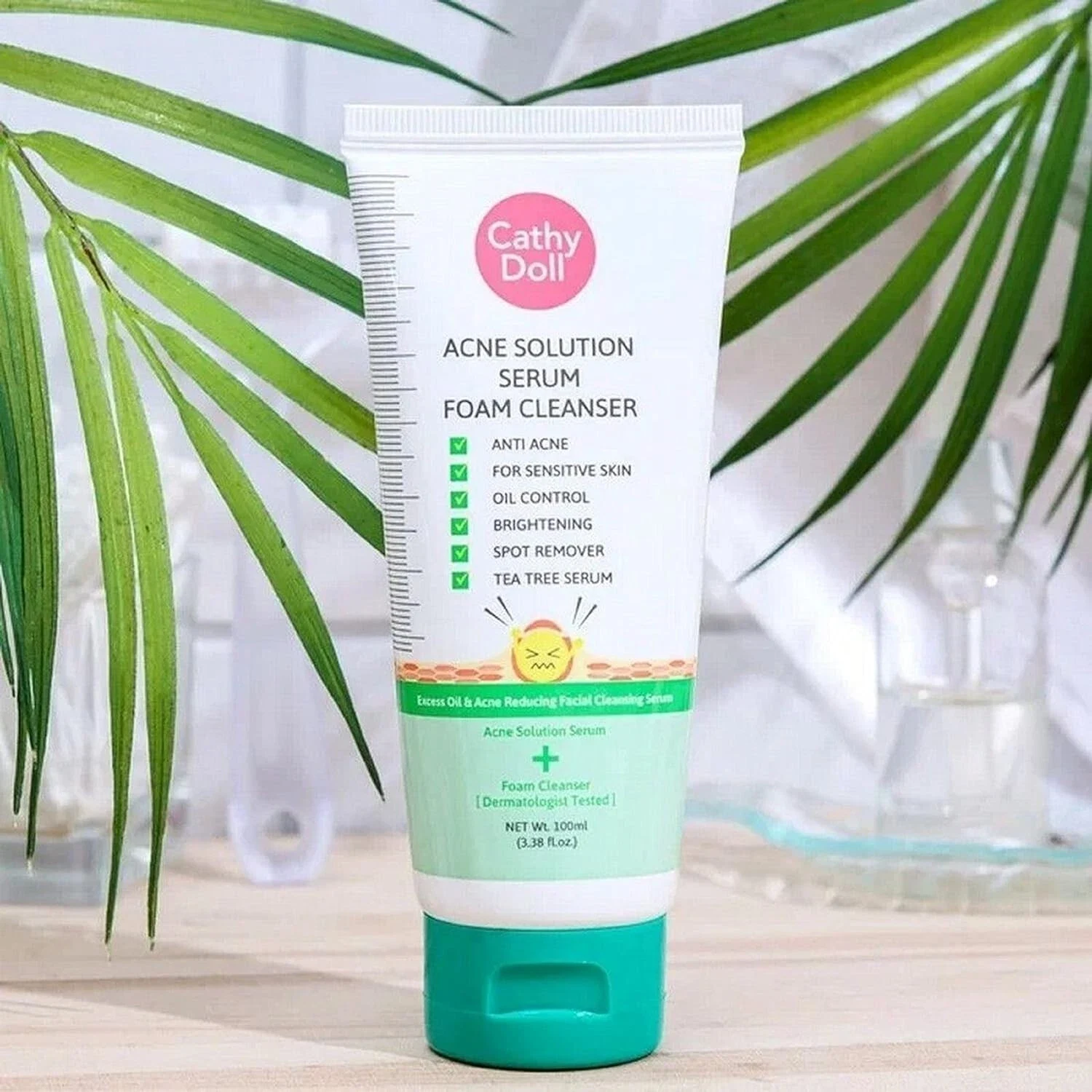 Cathy Doll Acne Solution Serum + Foam Cleanser For Anti Acne & Oil Control 100ml
