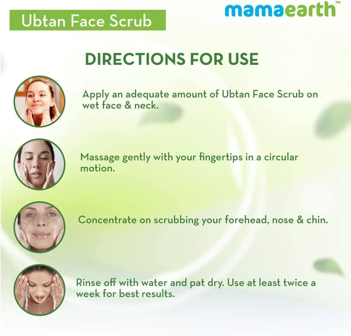 Mamaearth Ubtan Face Scrub for Tan Removal with Turmeric & Walnut 100g thumbnail
