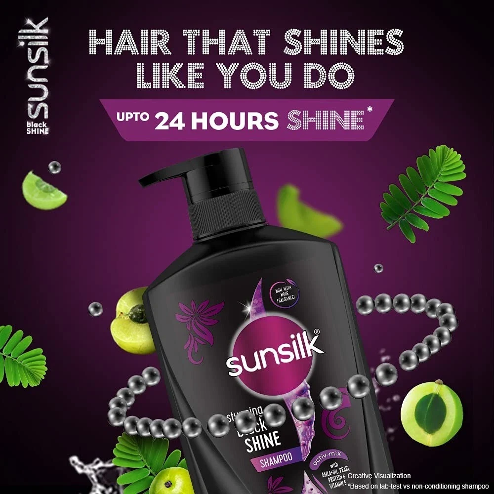 Sunsilk Stunning Black Shine Shampoo, 650 ml thumbnail