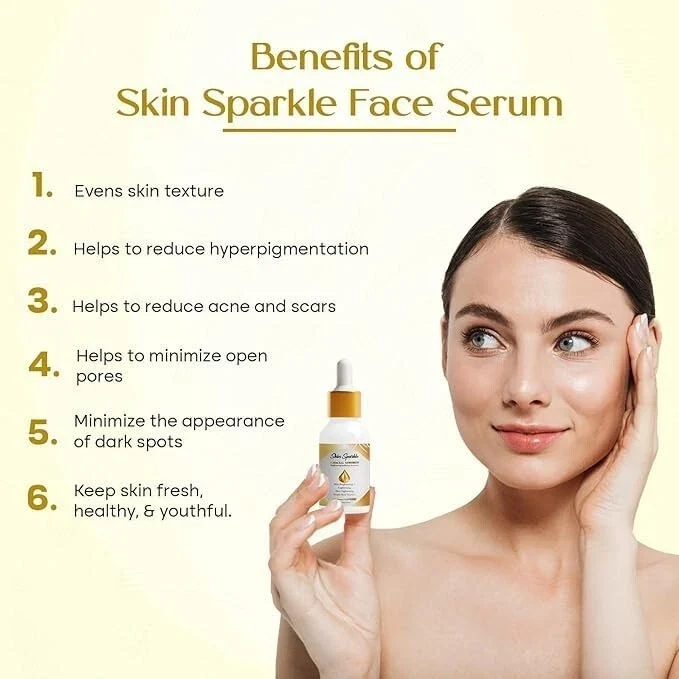 Skin Sparkle Face Serum For Dark Spot ,Instant Glow & Anti-Ageing Treatment 30ml thumbnail