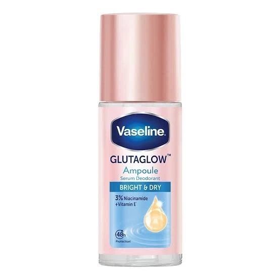 Vaseline Roll-On Serum GlutaGlow Ampoule Deodorant Bright Dry 45 Ml.