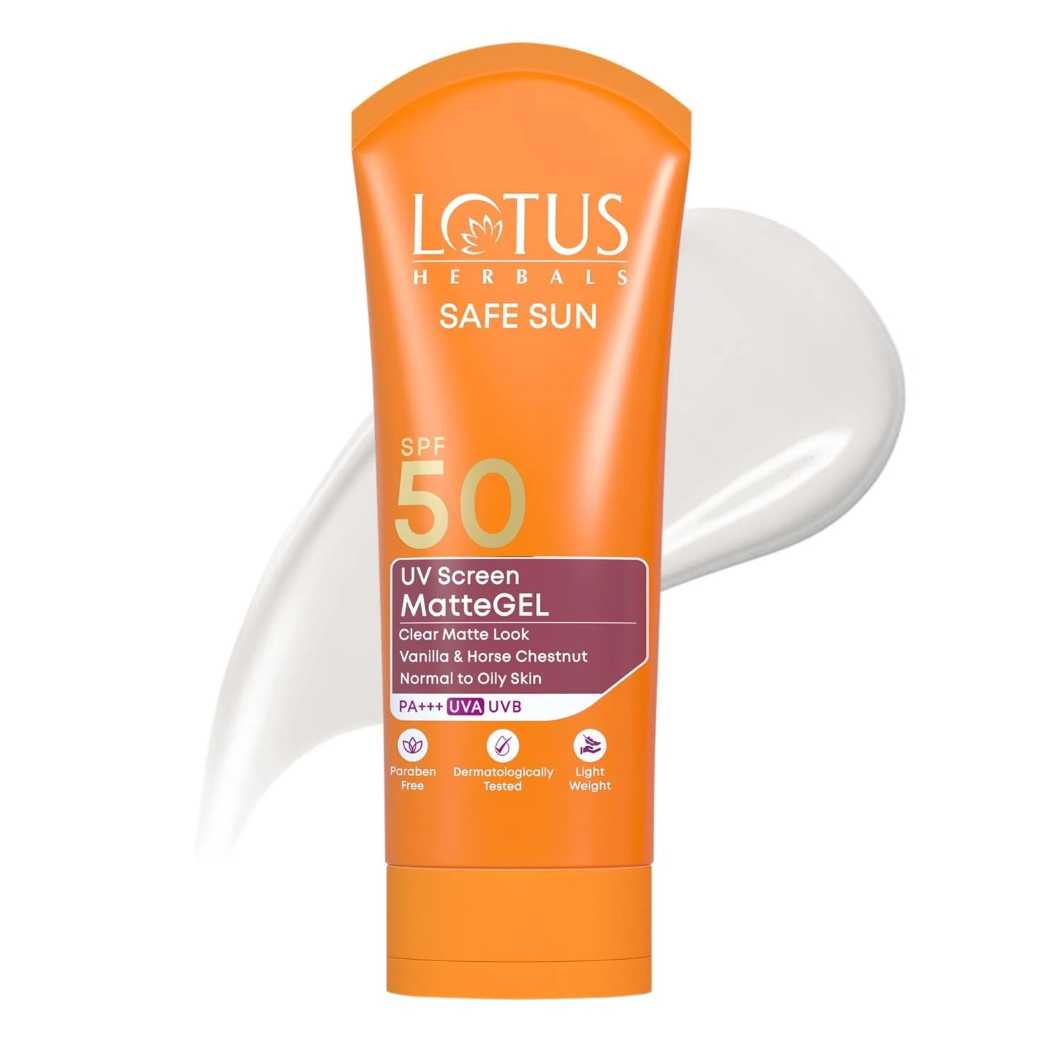 Lotus Safe Sun Invisible Matte Gel Sunscreen SPF 50 PA+++ for Men & Women - 100g