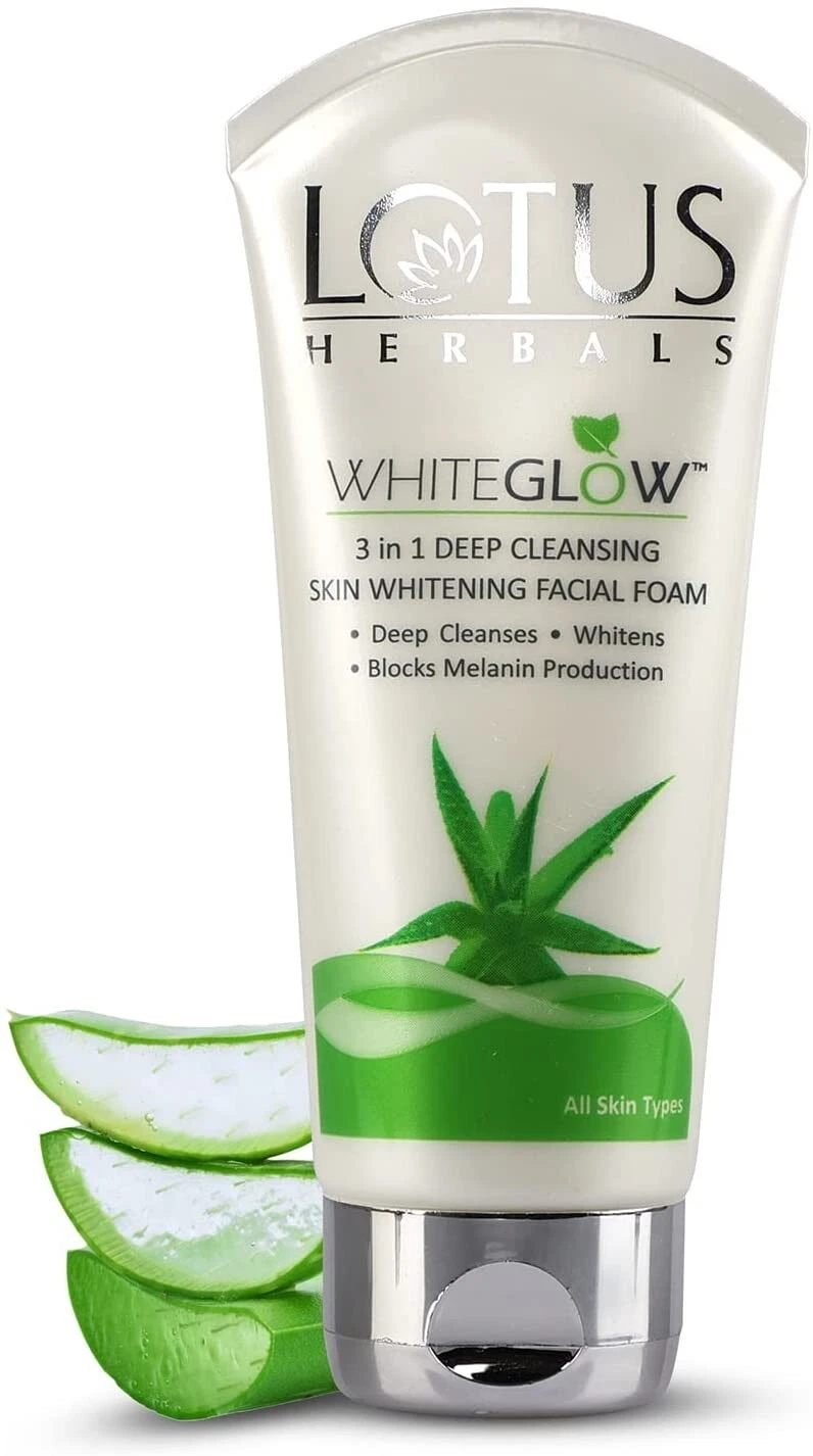 Lotus Herbals Whiteglow 3-in-1 Deep Cleansing Skin Whitening Facial Foam 100g