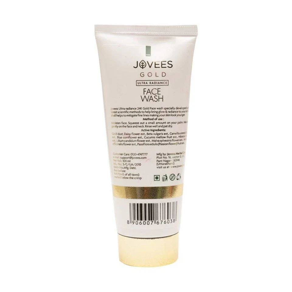 Jovees Herbal Ultra Radiance 24K Gold Face Wash For Radiant & Glowing Skin 100ml thumbnail