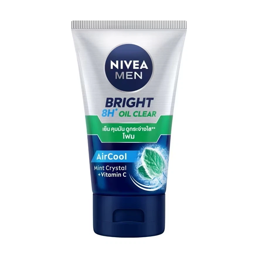 Nivea Men Bright 8H Oil Clear Mud Foam Spot Oil Fighter Cooling Face Wash 100g