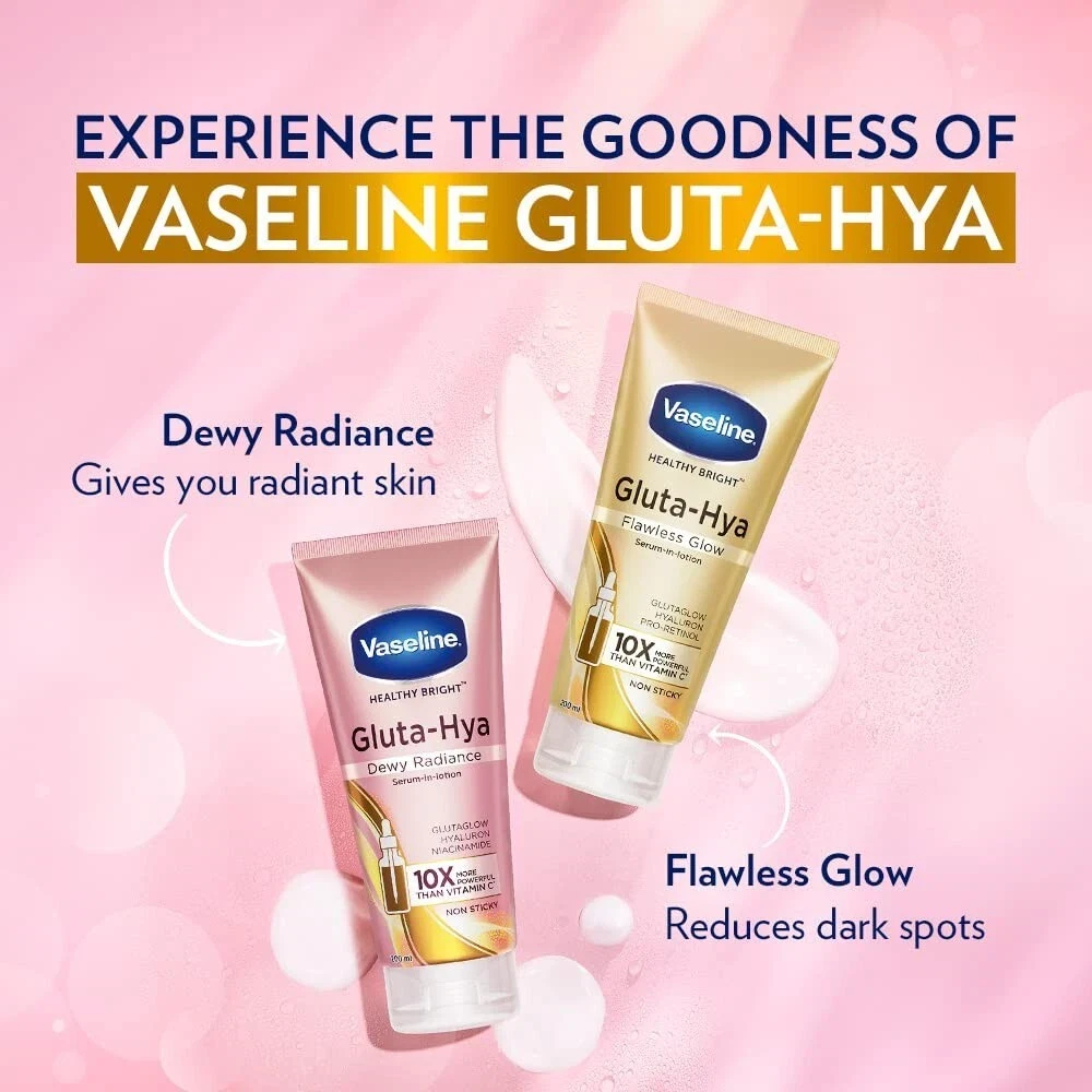 Vaseline GlutaGlow-Hya Dewy Radiance Serum-In-Lotion Visibly Brighter Skin 200ml thumbnail