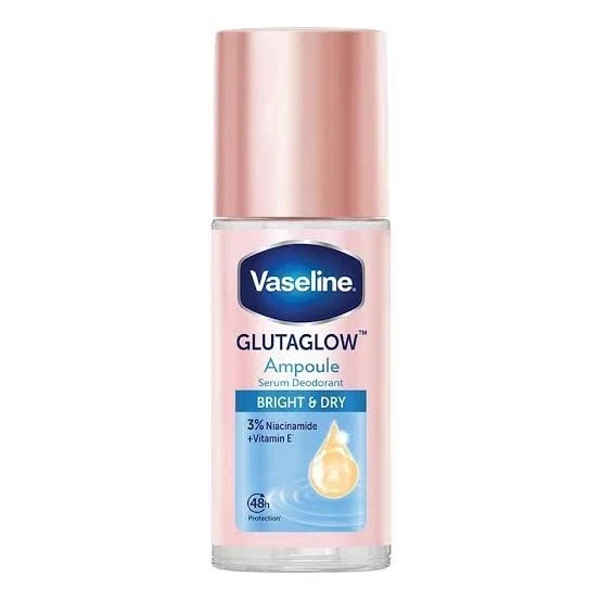Vaseline Roll-On Serum GlutaGlow Ampoule Deodorant Bright Dry 45 Ml.