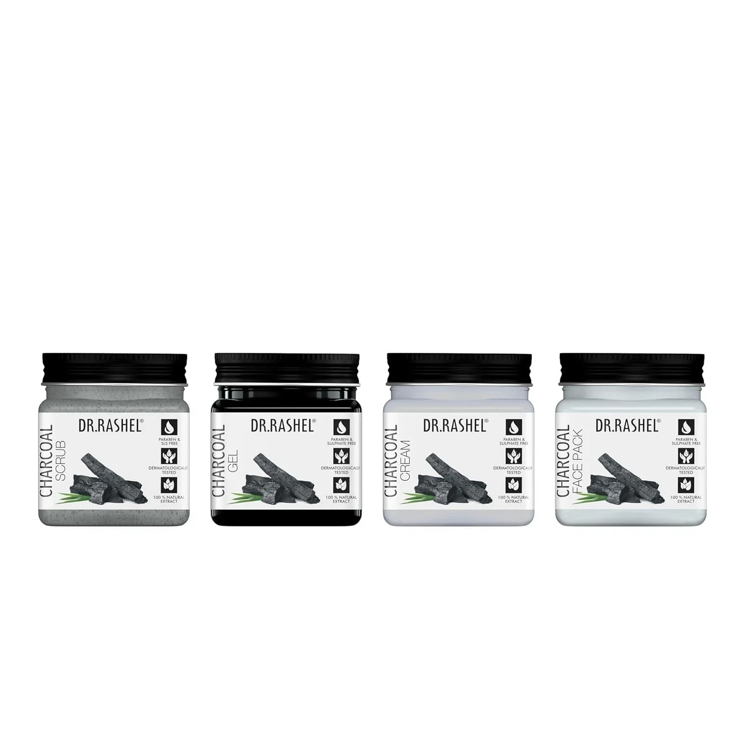 DR.RASHEL Charcoal Facial Kit For Deep Cleansing , Detox & Oil Control 1520g