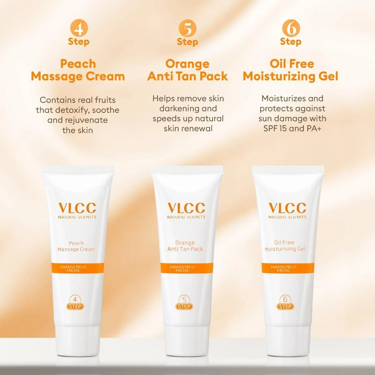 VLCC Papaya Fruit Facial Kit + FREE Rose Water Toner, 300 gm ( Salon Series ) thumbnail