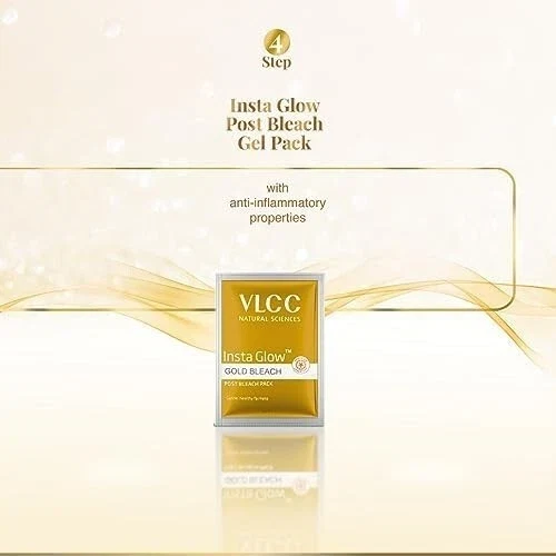 VLCC Insta Glow Gold Bleach with Colloidal Gold For Sparkling Fairness 60g thumbnail