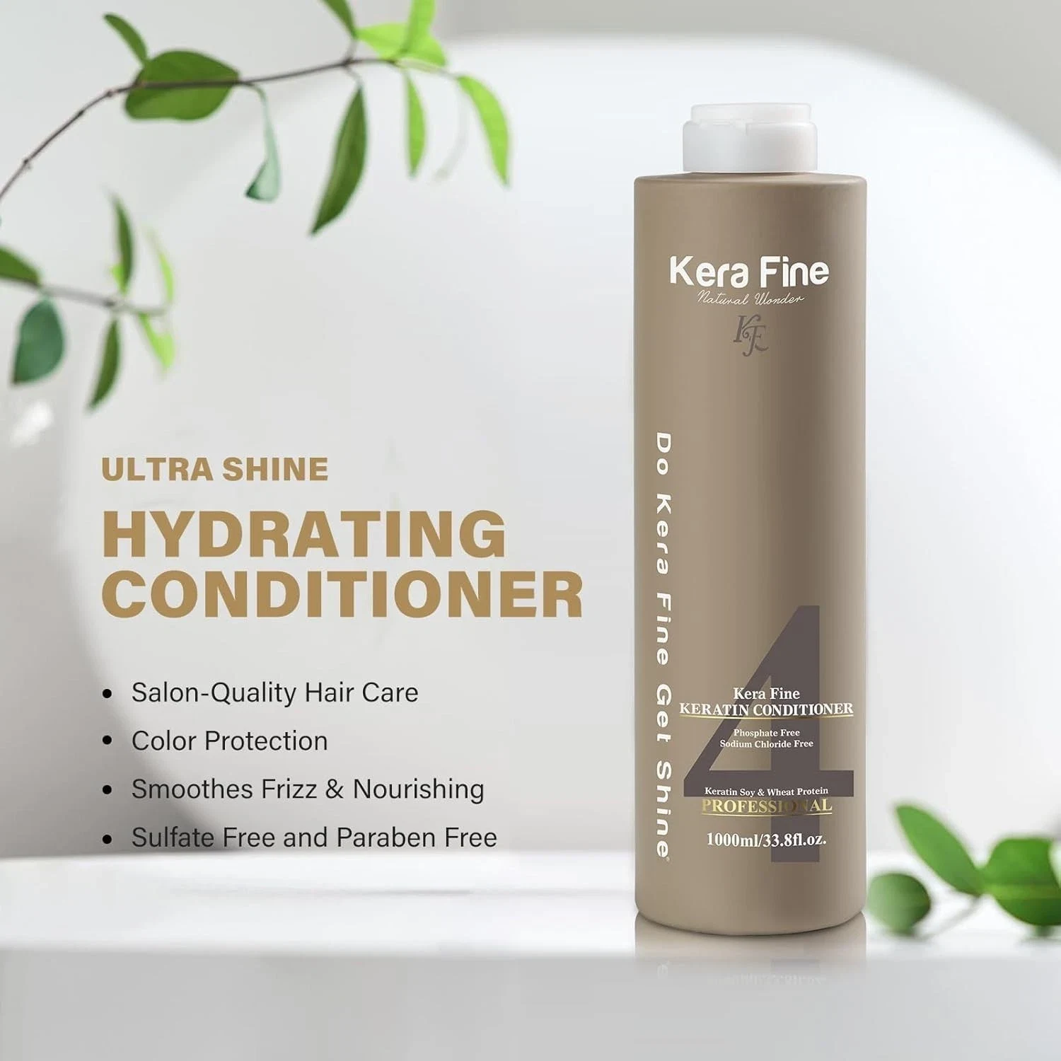 Kera Fine Keratin Conditioner For Smooth Silky & Shiny Hairs With Protein 1000ml thumbnail