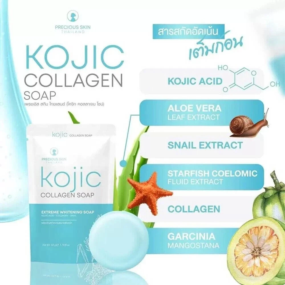 Kojic Collagen Soap Extreme Whitening Soap Kojic Acid-Collagen-Snail 60g thumbnail