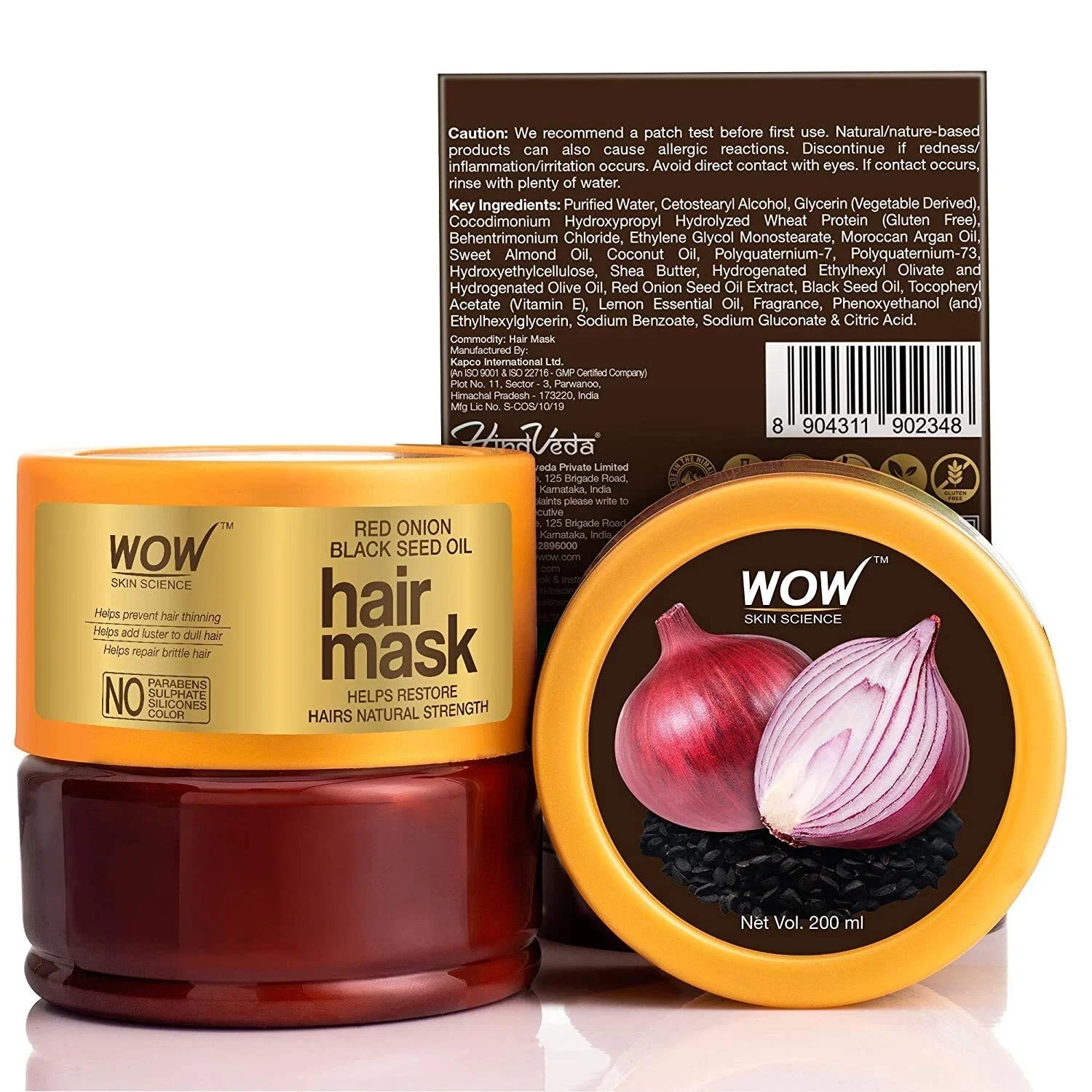 WOW Skin Science onion hair mask for Dandruff/Hair Growth/Hair Fall-Regrow 200ml thumbnail