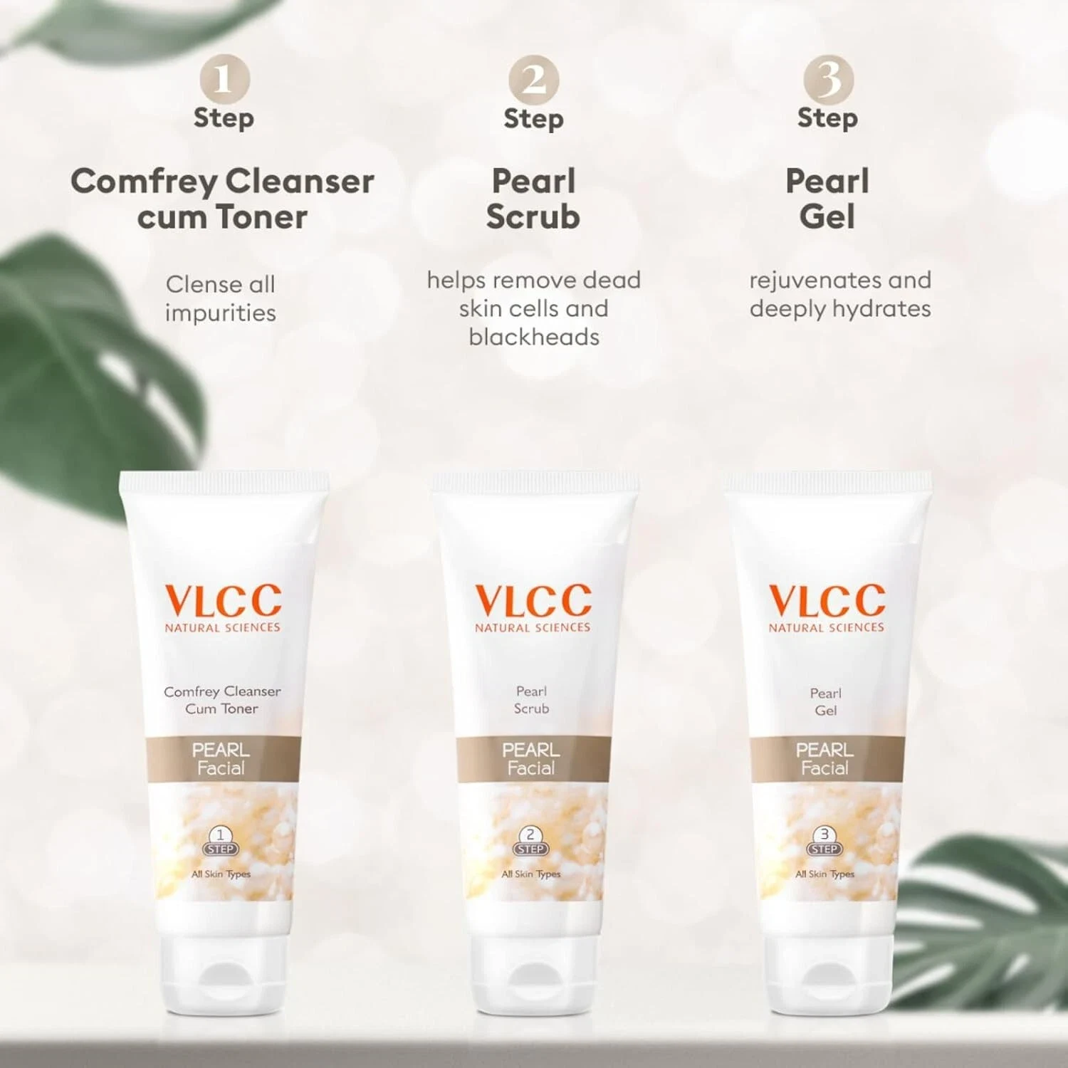 VLCC Pearl Facial Kit + Free Rose Water Toner Liquid 300gm ( Salon Series ) thumbnail