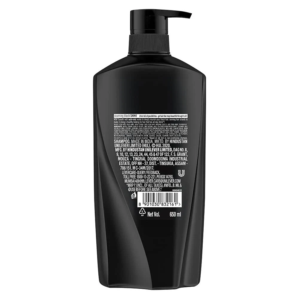 Sunsilk Stunning Black Shine Shampoo, 650 ml thumbnail