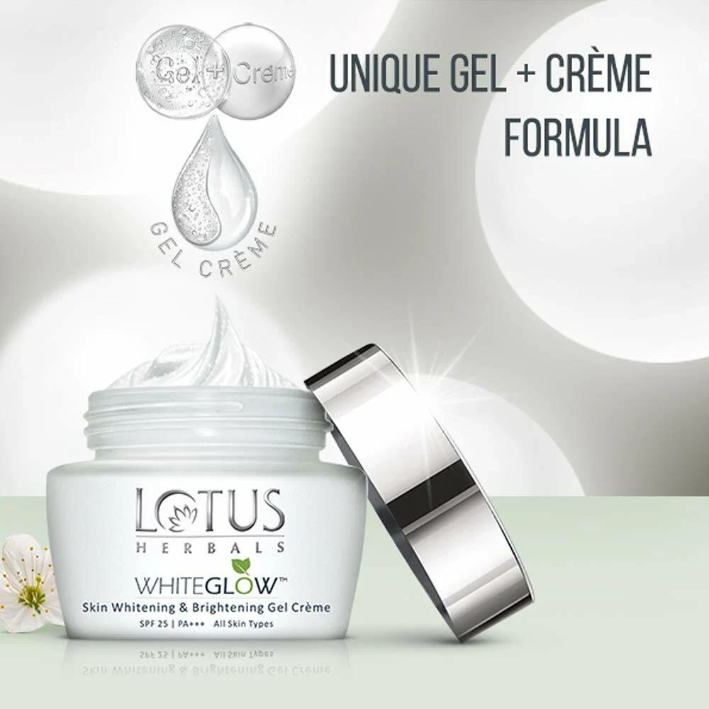 Lotus Herbals Whiteglow Skin Whitening And Brightening Gel Cream SPF-25 40g thumbnail
