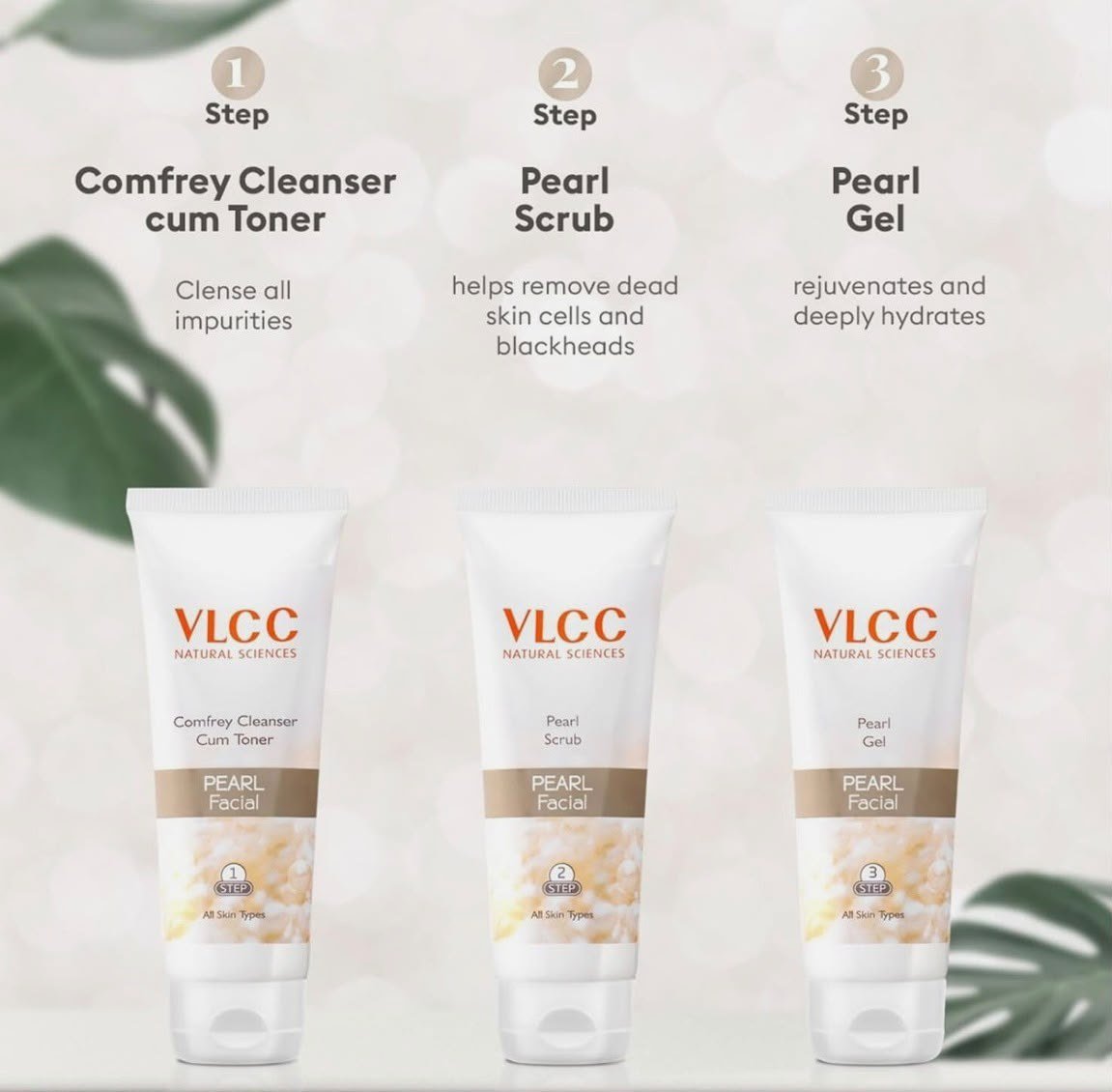 VLCC Pearl Facial Kit with FREE Rose Water Toner 300g + 100ml thumbnail
