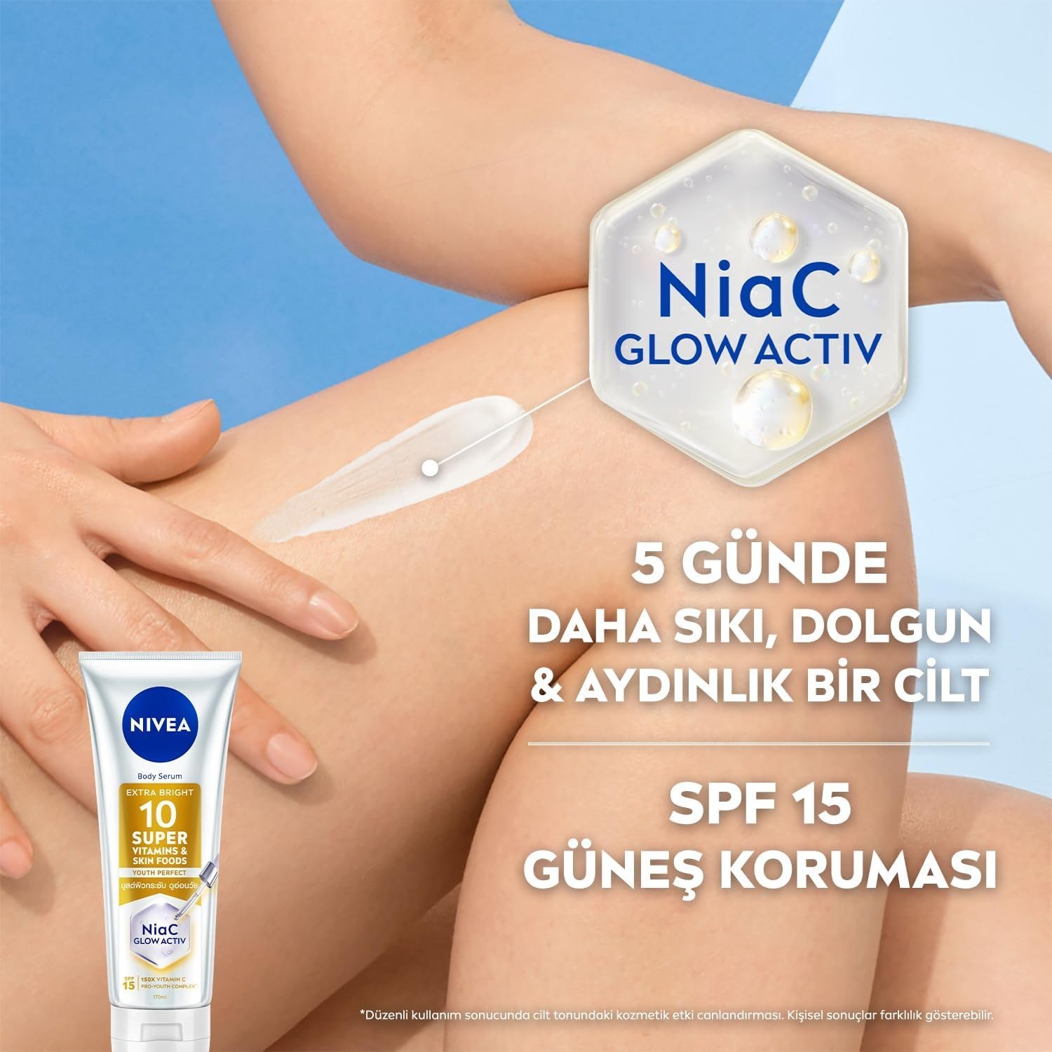 NIVEA Body Serum Extra Bright Youth Perfect with 10 Super Vitamins, Niacinamide and Vitamin C, SPF 15, 170ml thumbnail