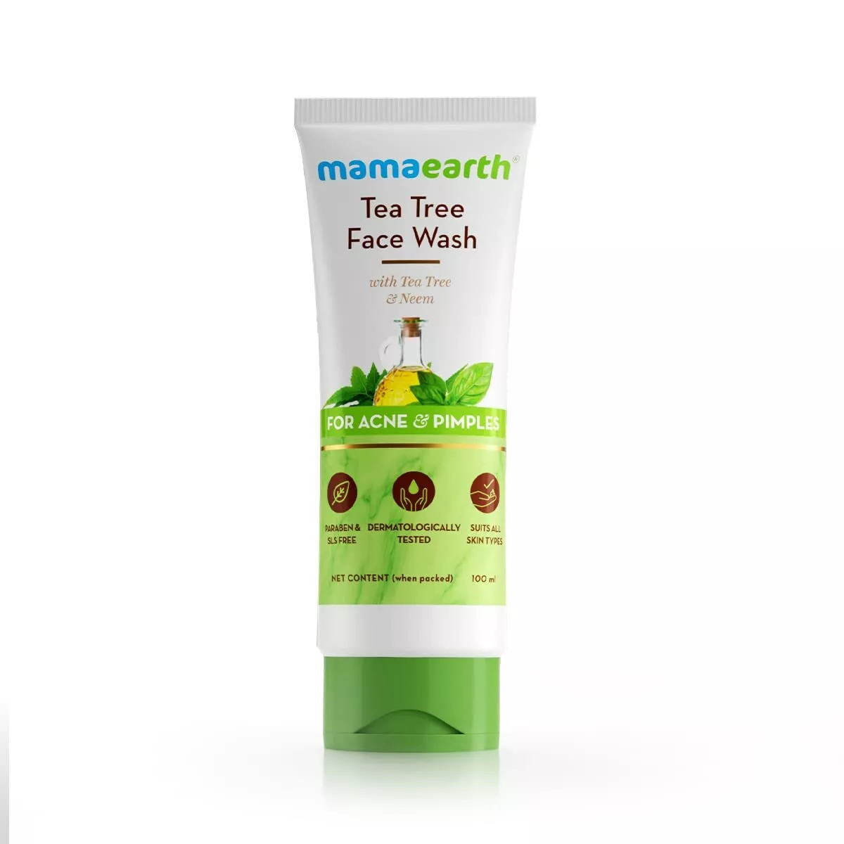 Mamaearth Tea Tree Natural Face Wash for Acne & Pimples Wash 100ml