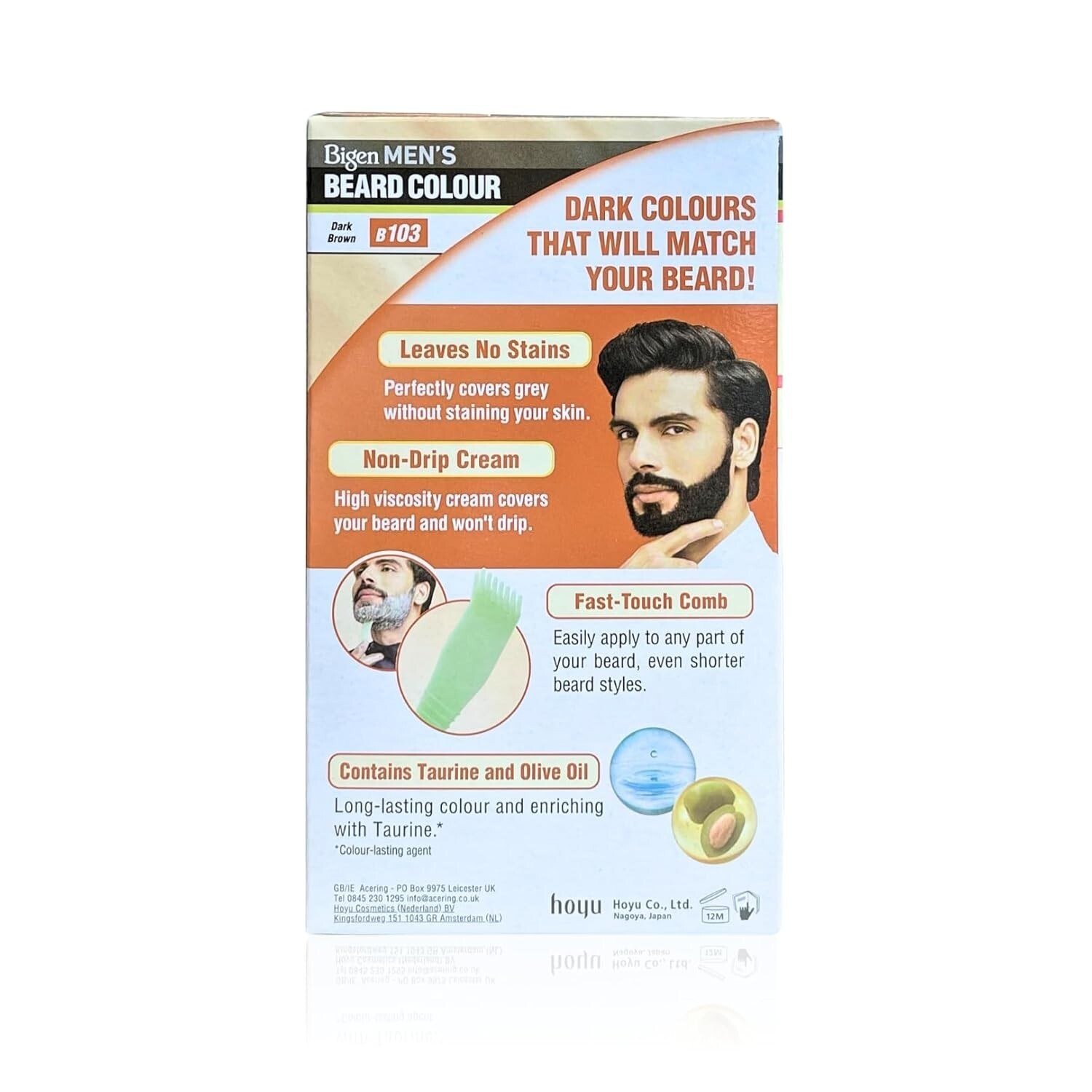 Bigen Mens Beard Colour Dark Brown B103 With Aloe Extract And Olive Oils thumbnail