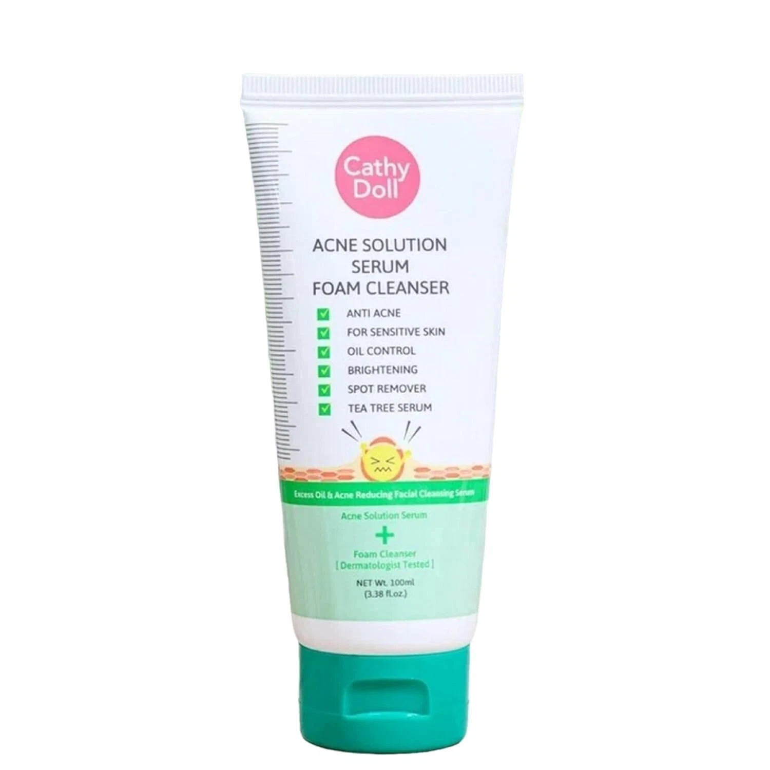 Cathy Doll Acne Solution Serum + Foam Cleanser For Anti Acne & Oil Control 100ml